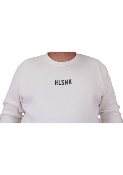 Mocgrande Erkek Büyük Beden Sıfır Yaka Sweat Hlsnk 23204 Ekru fırsatları