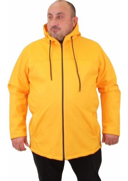 Mocgrande Büyük Beden Su Geçirmez Waterprof Mont 22821 Hardal indirimleri