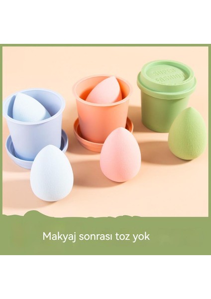 Kozmetik Yumurta Tozu Puf Saklama Kutusu Kahve Fincanı Güzellik Yumurta Yemeyin Toz Güzellik Makyaj Yumurta Islak ve Kuru Çift Kullanımlı (Yurt Dışından) fiyatları