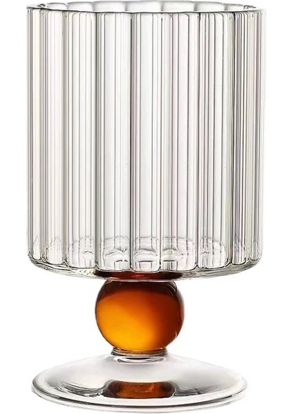 Yeni Tasarım 200ML Dalgalanma Cam Bardak Içme Suyu Süt Cam Parti Düğün Bardağı Dikey Şerit Boncuklu Kök Şarap Bardakları