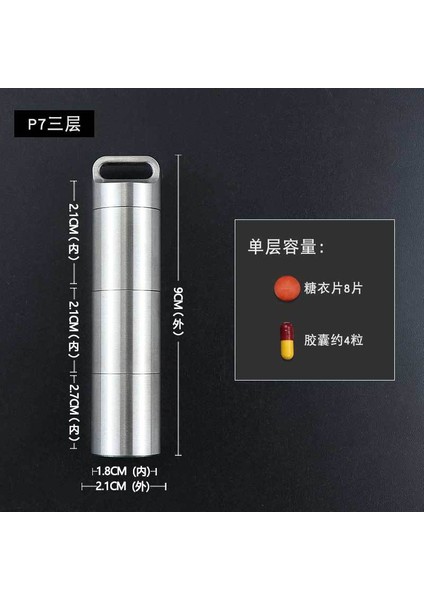 L Metal Mini Ilaç Kutusu, Taşınabilir Ilaç Şişesi, Neme Dayanıklı, Mühürlü, Su Geçirmez Bölme, Seyahat Yeniden Paketleme, Küçük Ilaç Şişesi, Büyük Boy - Beyaz (Hehe Xiong) (Yurt Dışından)