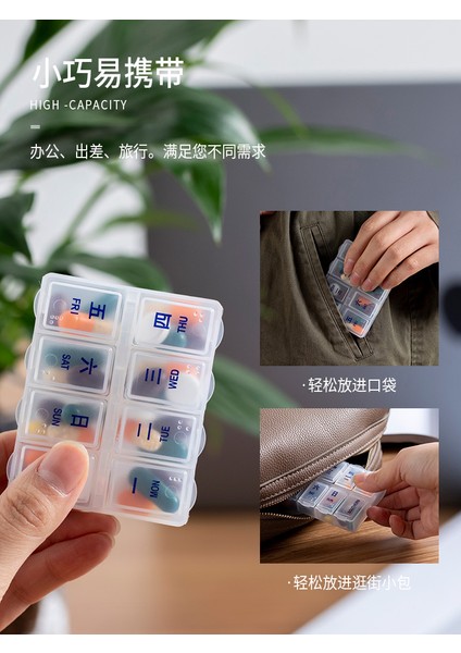 Taşınabilir Küçük Ilaç Kutusu 7 Günlük Yeniden Paketleme Küçük Kutu Taşınabilir Küçük Mini Yeniden Paketleme Kutusu Ilaç Dolum Kutusu Küçük Kutu Ilaç Kesici - Beyaz ve Şeffaf (Yurt Dışından) modelleri