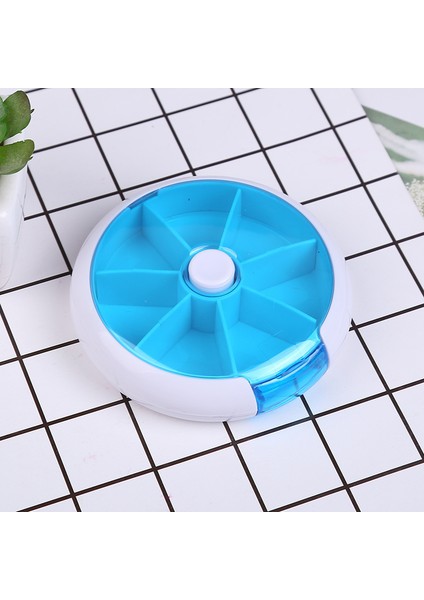 Taşınabilir Mini Hap Kutusu 7 Günlük Bölünmüş Hap Saklama Kutusu Küçük Taşınabilir Mühürlü Hap Kutusu Vitamin Kutusu Beyaz Kabuk Yeşil Kapaklı (Yurt Dışından)