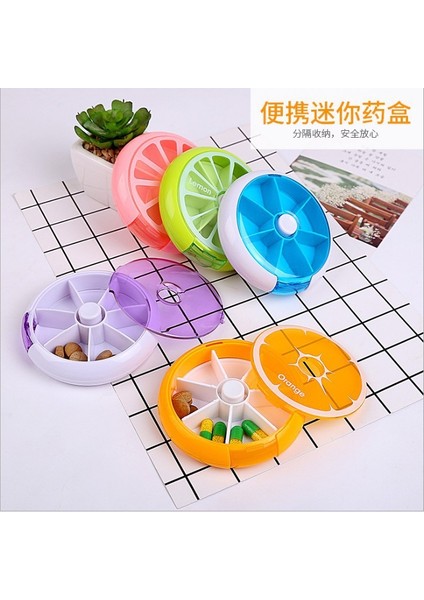 Taşınabilir Mini Hap Kutusu 7 Günlük Bölünmüş Hap Saklama Kutusu Küçük Taşınabilir Mühürlü Hap Kutusu Vitamin Kutusu Beyaz Kabuk Yeşil Kapaklı (Yurt Dışından)