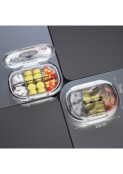 Kahvaltı, Öğle Yemeği ve Akşam Taşınabilir Küçük Mini 7 Günlük Büyük Kapasiteli Ilaç Dağıtıcısı Mühürlü Taşınan Ilaç Dağıtıcısı 6 Bölmeli Windsor Mavi Kesim Ilaç Dağıtıcısı (Yurt Dışından)