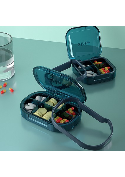 Kahvaltı, Öğle Yemeği ve Akşam Taşınabilir Küçük Mini 7 Günlük Büyük Kapasiteli Ilaç Dağıtıcısı Mühürlü Taşınan Ilaç Dağıtıcısı 6 Bölmeli Windsor Mavi Kesim Ilaç Dağıtıcısı (Yurt Dışından) modelleri