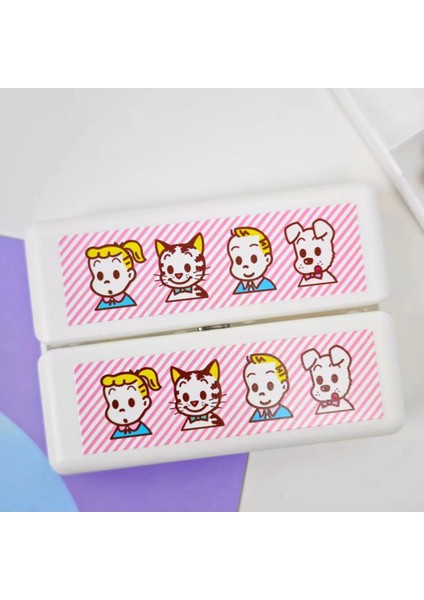 Karikatür Saklama Kutusu Harada Hap Kutusu Sevimli Girly Kalp Ambalaj Kutusu 7 Bölmeli Hap Kutusu Taşınabilir Bağımsız Katlanabilir Gri 1 Parça 10.2*7.2*2.5cm (Yurt Dışından)