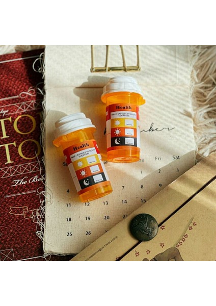 Taşınabilir Nem Geçirmez Ilaç Şişesi Ilaç Kutusu Küçük Ilaç Kavanozu Mini Ilaç Yeniden Paketleme Vitamin Nem Geçirmez Ilaç Hapı Yeniden Paketleme Beyaz Kabuk Mavi Kapak (Yurt Dışından) fiyatları