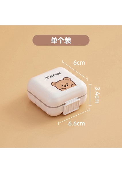 Masa Çift Katmanlı Bölmelere Ayrılmış Ayı Ilaç Kutusu, Taşınabilir Ilaç Saklama Kutusu, Kapsül Tablet Ambalajı Plastik Kutu, Küçük Boyut - Beyaz (Ayı Modeli), Özellik Yok (Yurt Dışından)