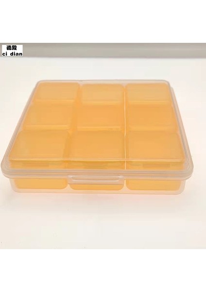 Taşınabilir Yeniden Paketlenmiş Küçük Mini Hap Kutusu, Taşınabilir 9 Bölmeli Kare Şeffaf Plastik Kutu, Masaüstü Mücevher Saklama Kutusu Boş (Üç Bölme 60*60*20MM) (Yurt Dışından) modelleri