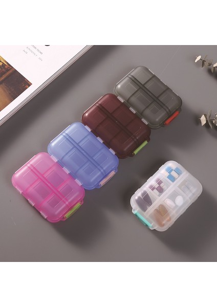 Tabletler ve Haplar Için Taşınabilir Katlanır Üç Katmanlı 12 Bölmeli Küçük Hap Kutusu, Taşınabilir Plastik Saklama Kutusu Gri (Yurt Dışından)
