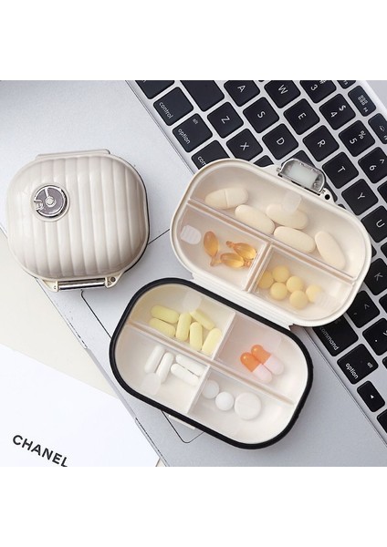 Sine Ambalaj Kutusu Mühürlü Neme Dayanıklı Taşlama Tıbbi Bölücü Taşınabilir Mini Küçük Tablet Bölücü Kare [10 Gün Mühür Şerit Ayırma] 1 Beyaz Otantik [mühürlü Hap Kutusu] (Yurt Dışından)