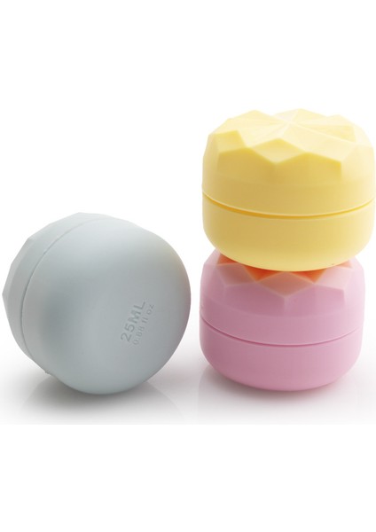 20ML Güzellik Silikon Ambalaj Kutusu Sızdırmaz Silikon Saklama Kutusu Seyahat Kremi Ilaç Takı Ambalaj Kutusu Sarı 47*37MM (Yurt Dışından)