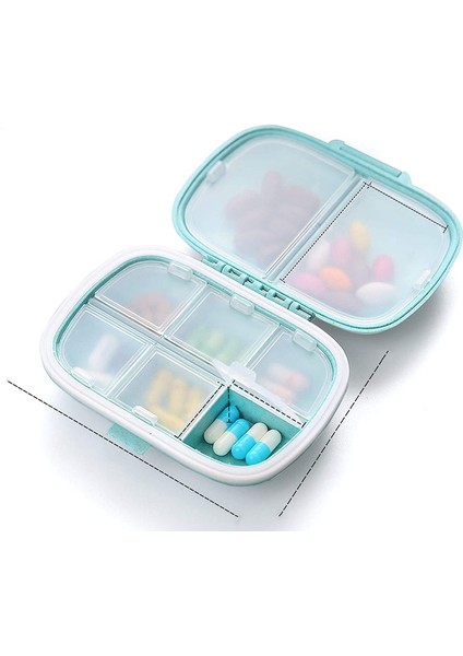 Hap Depolama Için Kullanışlı Haftalık 8 Bölmeli Çift Katmanlı Hap Kutusu Pp Plastik Mühürlü Hap Kutusu Buğday Pirinci 10.8*7.1*3 (Yurt Dışından)