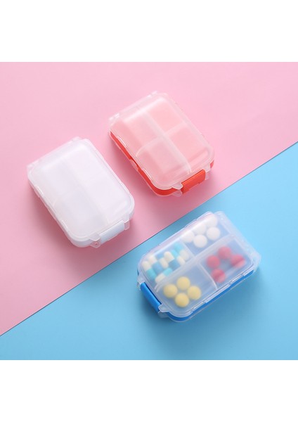 Taşınabilir Yaratıcı Katlanır Üç Katmanlı Küçük Plastik Ilaç Kutusu, Tabletler ve Haplar Için 8 Bölmeli Beyaz Kabuk ve Mavi Kenarlı Ambalaj Saklama Kutusu 10*6.5*3.5cm (Yurt Dışından) modelleri