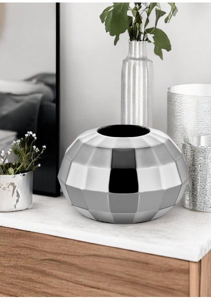 Dekoratif Vazo Gümüş 30X30X20 cm fiyatları