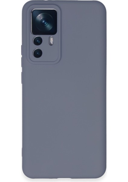 Xiaomi Mi 12T Pro Kapak Içi Kadife Kamera Korumalı Lansman Silikon Kılıf - Petrol Mavisi