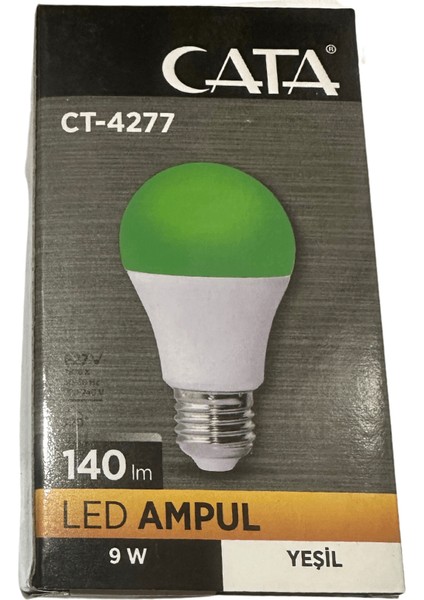 CT-4277 9W 7876K (Yeşil) E27 Duylu LED Ampul