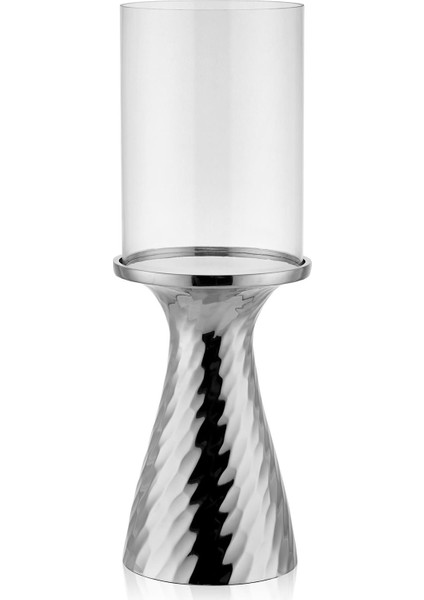 Dekoratif Mumluk Gümüş 14X14X22 cm