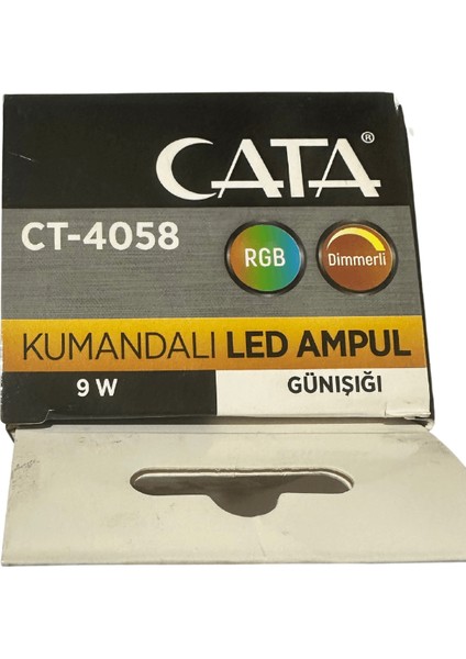 CT-4058 9W 2700K (Sarı) Rgb Kumandalı LED Ampul E27 Duylu (8 Adet)