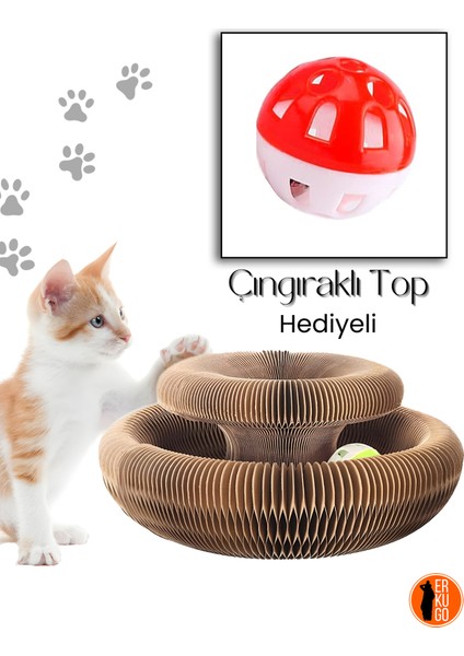 Kedi Tırmalama Oyuncağı / Sihirli Kedi Oyuncağı / Çıngıraklı Tırmalama Panosu