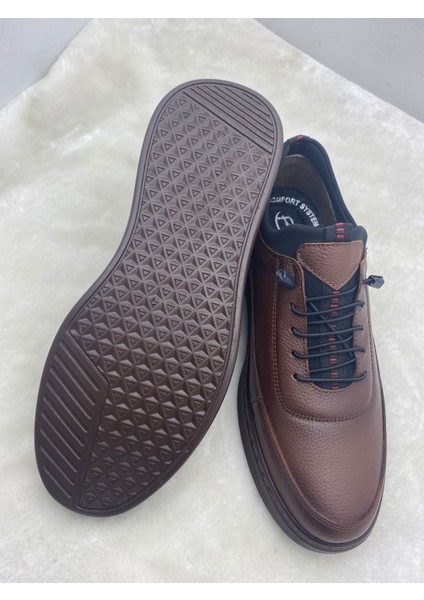 Çiğdem Kahverengi Deri Lastik Bağlı Erkek Spor Casual Ayakkabı Kahverengi 41 ST02098 KAHVERENGİ 41 fiyatları