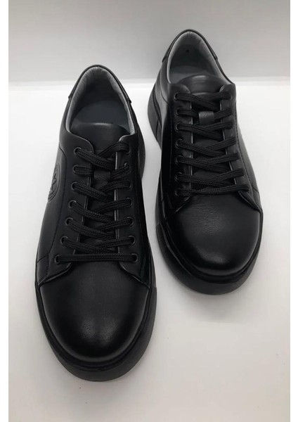 6204 Hakiki Deri Erkek Spor Ayakkabı - Siyah - 43 - ST02071-SİYAH-43 modelleri