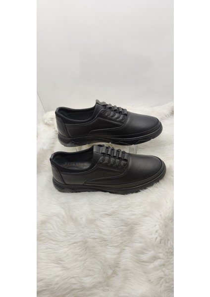 Çiğdem Gerçek Deri Ortopedik Siyah Topuk Jelli, Lastik Bağlı Erkek Ayakkabı (7) - Siyah - 45 - ST01173-SİYAH-45 modelleri