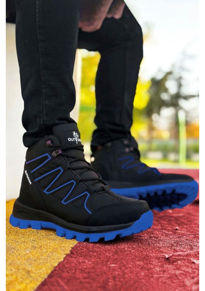 Siyah Mavi Street Erkek Outdoor Trekking Bot