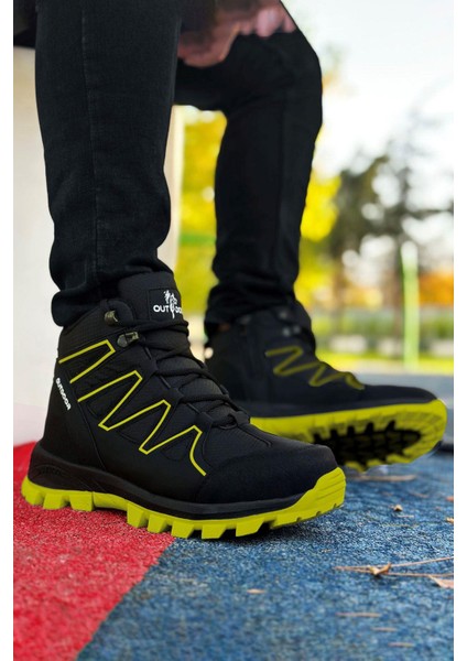 Siyah Sarı Street Erkek Outdoor Trekking Bot
