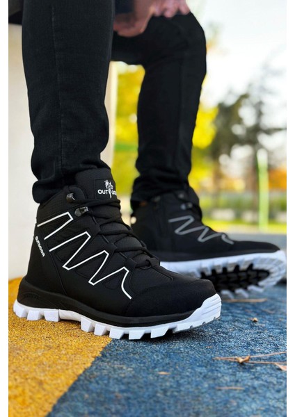 Siyah Beyaz Street Erkek Outdoor Trekking Bot