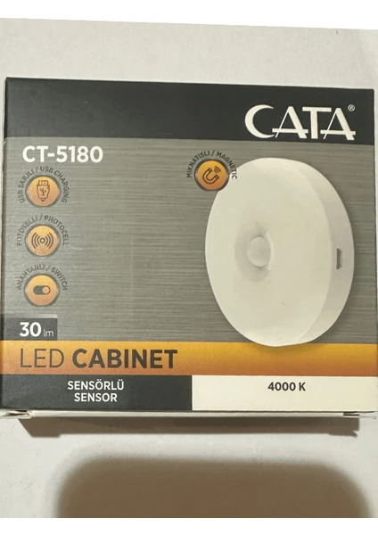 CT-5180 4000K (Günışığı) Sensörlü Şarjlı Mıknatıslı Kabin LED Ampul