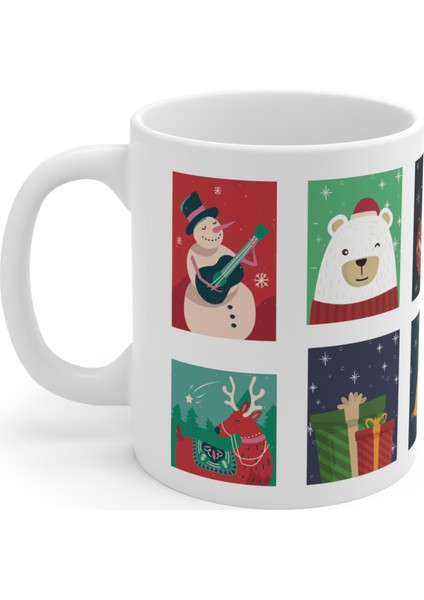 Noel Hediyesi Bardak , Merry Christmas Temalı Hediye Seramik Bardak ,yeni Yıl Hediye Bardak fiyatları