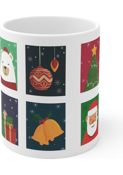 Noel Hediyesi Bardak , Merry Christmas Temalı Hediye Seramik Bardak ,yeni Yıl Hediye Bardak fırsatları
