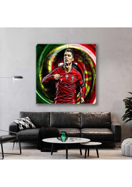 Cristiano Ronaldo Futbol Portekiz Cr7 Kare Kanvas Tablo