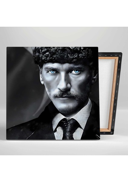 Mustafa Kemal Atatürk Bir Çift Mavi Göz Kare Kanvas Tablo fiyatları