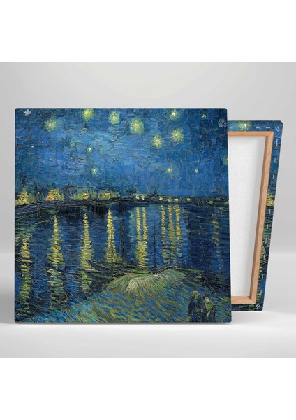 Van Gogh Yıldızlı Gece Yıldızların Yansıması Doğa Manzara Kare Kanvas Tablo fiyatları