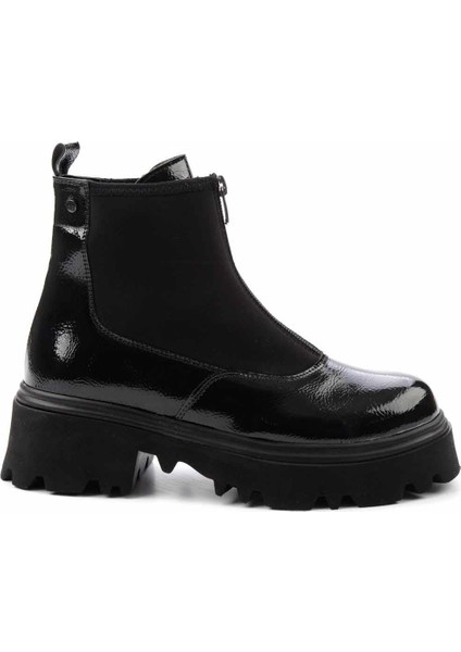 Siyah Kırışık Rugan Kadın Bot & Bootie K02997000308 fiyatları