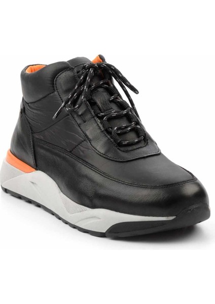 Siyah Siyah Paraşüt Leather Erkek Bot & Bootie E02398012802