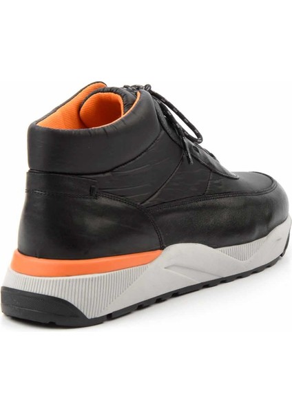 Siyah Siyah Paraşüt Leather Erkek Bot & Bootie E02398012802