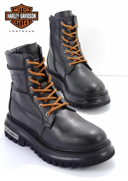 Black Leather Erkek Bot & Bootie HD1777062003