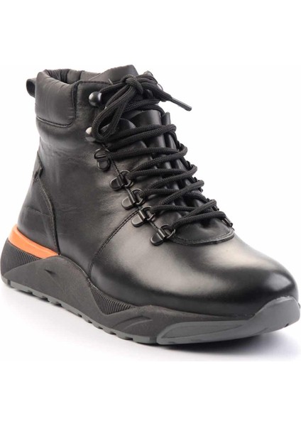 Siyah Leather Erkek Bot & Bootie E02398012703