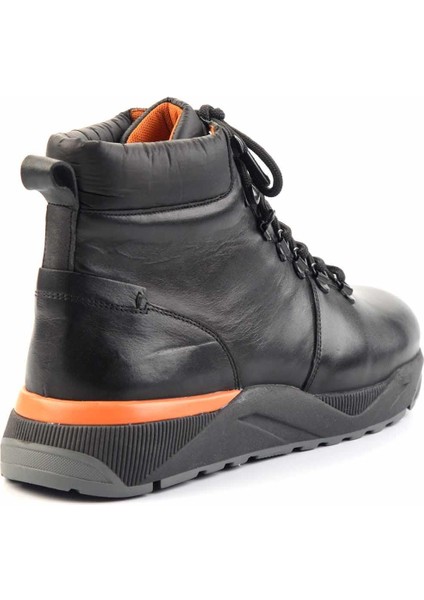 Siyah Leather Erkek Bot & Bootie E02398012703