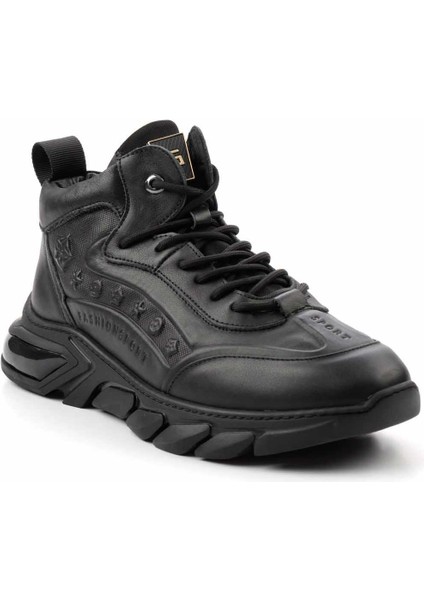 Siyah Leather Erkek Bot & Bootie E02185051303 modelleri