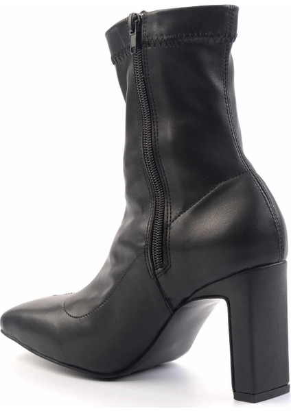 Siyah Streç Kadın Bot & Bootie K02397068317
