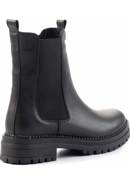 Siyah Leather Kadın Bot & Bootie K02513410203 fırsatları