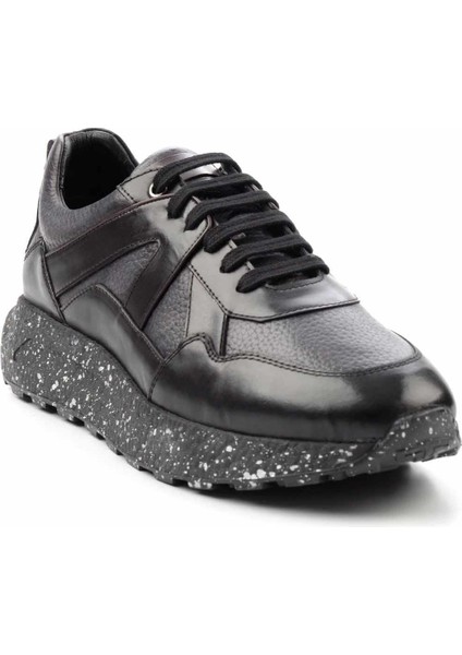 Siyah Leather Erkek Sneaker E01901623803 modelleri