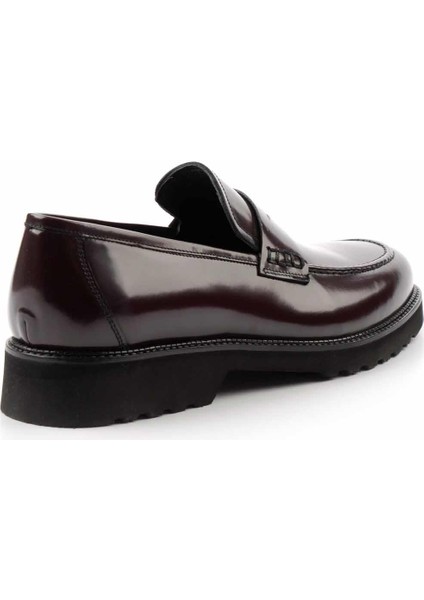 Bordo Açma Leather Erkek Loafer Ayakkabı E01191300314