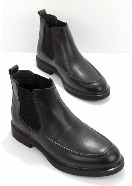 Siyah Napa Leather Erkek Bot & Bootie E02811242543