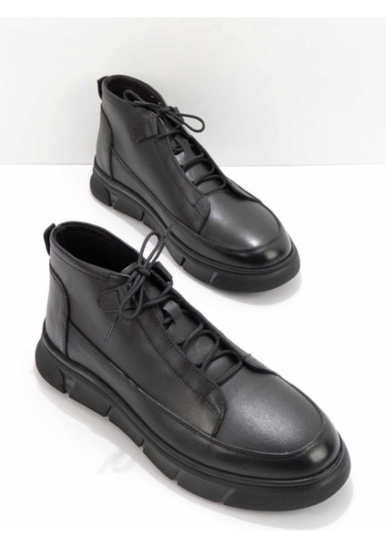 Siyah Antik Leather Erkek Bot & Bootie E02585803241